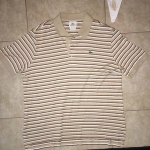 striped polo size 5 lacoste